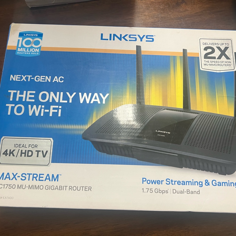 Linskys Max Stream Ac1750 Next Gen Smart Wifi Router (EA7400)